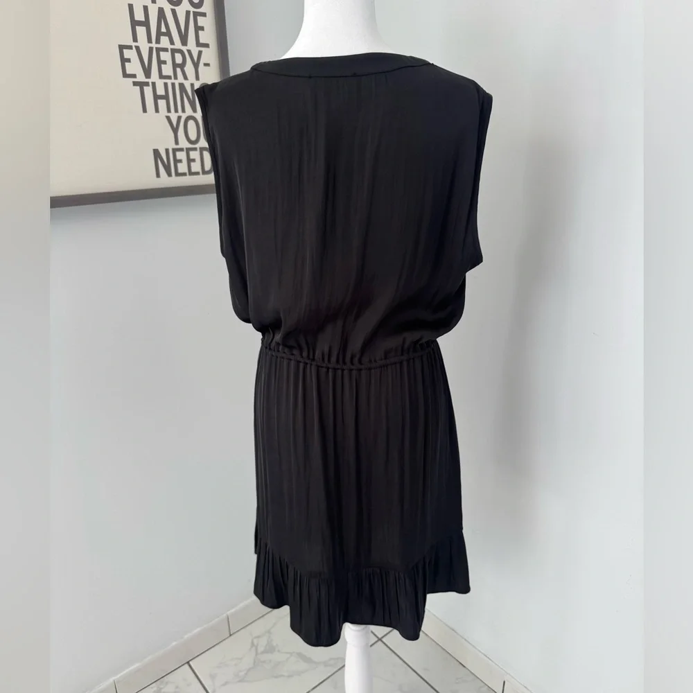 NWT Rachel Zoe Black Satin Dress Size M - Picture 2 of 5